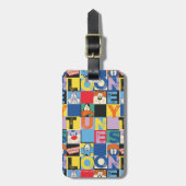 LOONEY TUNES™-tekencheckerblokken Bagagelabel (Voorkant verticaal)