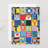 LOONEY TUNES™-tekencheckerblokken Briefkaart (Voorkant / Achterkant)