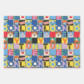 LOONEY TUNES™-tekencheckerblokken Inpakpapier Vel (Voorkant)