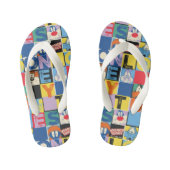 LOONEY TUNES™-tekencheckerblokken Kinder Teenslippers (Voetbed)