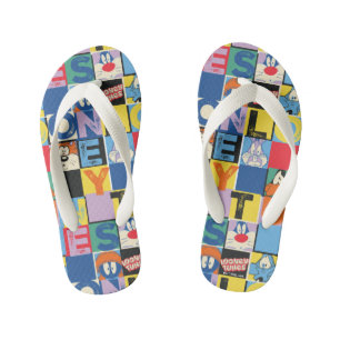 LOONEY TUNES™-tekencheckerblokken Kinder Teenslippers
