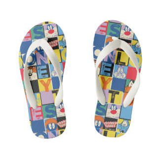 LOONEY TUNES™-tekencheckerblokken Kinder Teenslippers