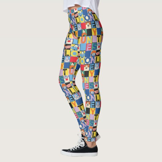 LOONEY TUNES™-tekencheckerblokken Leggings (Links)