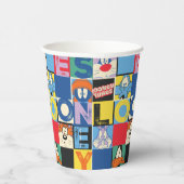 LOONEY TUNES™-tekencheckerblokken Papieren Bekers (Rechts)