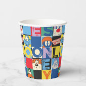 LOONEY TUNES™-tekencheckerblokken Papieren Bekers (Voorkant)