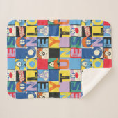 LOONEY TUNES™-tekencheckerblokken Sherpa Deken (Voorkant (horizontaal))