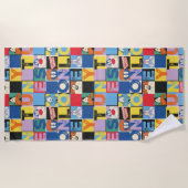 LOONEY TUNES™-tekencheckerblokken Strandlaken (Voorkant)