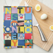 LOONEY TUNES™-tekencheckerblokken Theedoek (Quarter Fold)