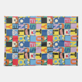 LOONEY TUNES™-tekencheckerblokken Theedoek (Horizontaal)