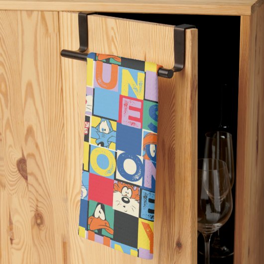 LOONEY TUNES™-tekencheckerblokken Theedoek (Derde Gevouwen)