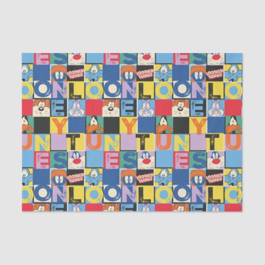 LOONEY TUNES™-tekencheckerblokken Tissuepapier (Voorkant)