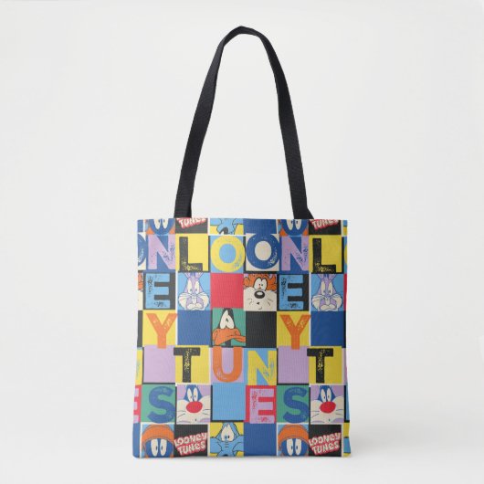 LOONEY TUNES™-tekencheckerblokken Tote Bag (Voorkant)