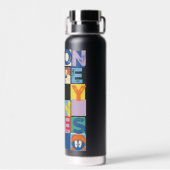 LOONEY TUNES™-tekencheckerblokken Waterfles (Achterkant)