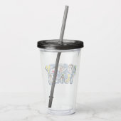LOONEY TUNES™-tekens in letters Acryl Drinkbeker (Achterkant)