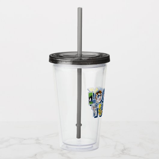 LOONEY TUNES™-tekens in letters Acryl Drinkbeker (Rechts)