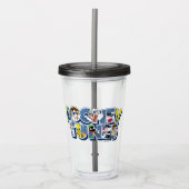 LOONEY TUNES™-tekens in letters Acryl Drinkbeker (Voorkant)