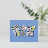 LOONEY TUNES™-tekens in letters Briefkaart (Staand voorkant)