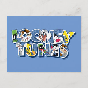 LOONEY TUNES™-tekens in letters Briefkaart