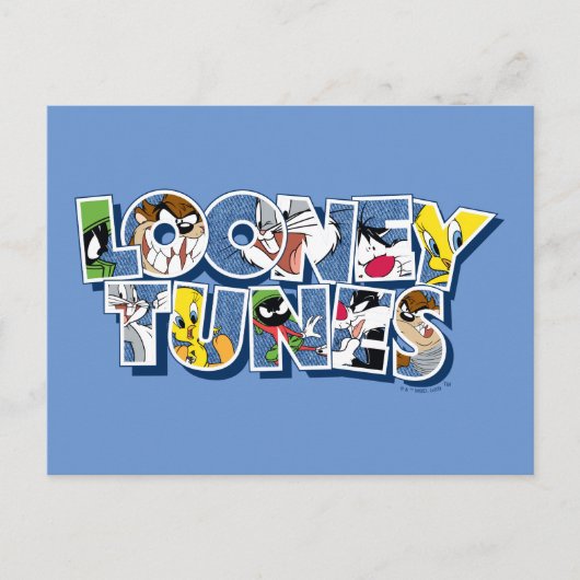 LOONEY TUNES™-tekens in letters Briefkaart (Voorkant)