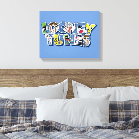 LOONEY TUNES™-tekens in letters Canvas Afdruk (Insitu (Slaapkamer))