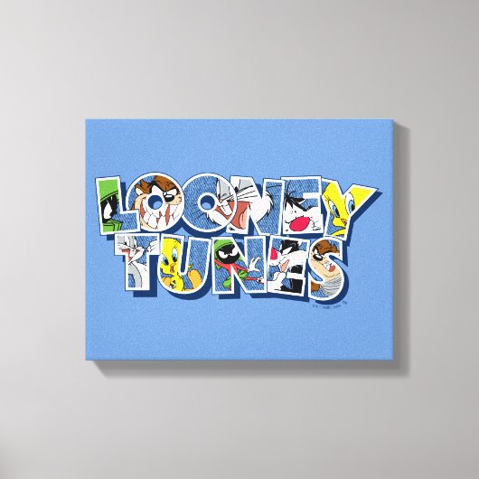 LOONEY TUNES™-tekens in letters Canvas Afdruk (Voorkant)