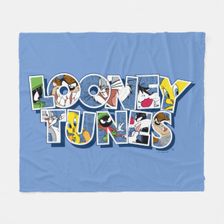 LOONEY TUNES™-tekens in letters Fleece Deken