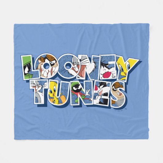 LOONEY TUNES™-tekens in letters Fleece Deken (Voorkant (Horizontaal))