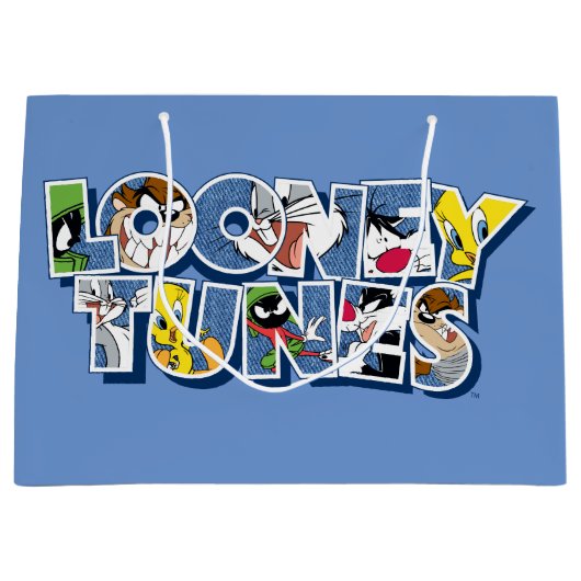 LOONEY TUNES™-tekens in letters Groot Cadeauzakje (Voorkant)