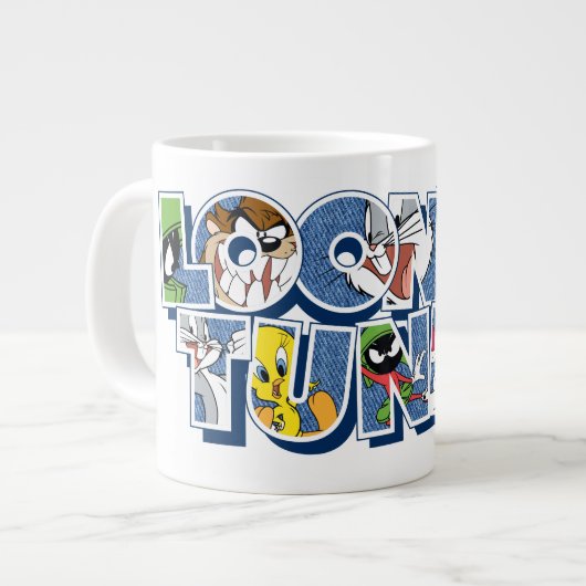 LOONEY TUNES™-tekens in letters Grote Koffiekop (Links)