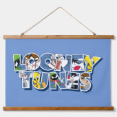 LOONEY TUNES™-tekens in letters Hangend Wandkleed (Voorkant)