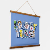 LOONEY TUNES™-tekens in letters Hangend Wandkleed (Gebogen)