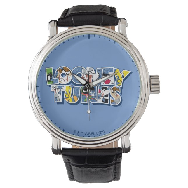 LOONEY TUNES™-tekens in letters Horloge (Voorkant)