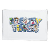 LOONEY TUNES™-tekens in letters Kussensloop (Achterkant)