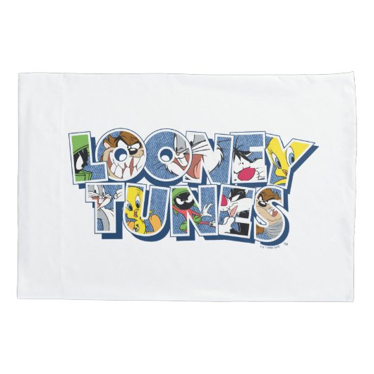 LOONEY TUNES™-tekens in letters Kussensloop (Achterkant)