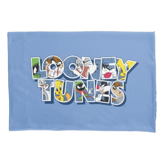 LOONEY TUNES™-tekens in letters Kussensloop (Voorkant)