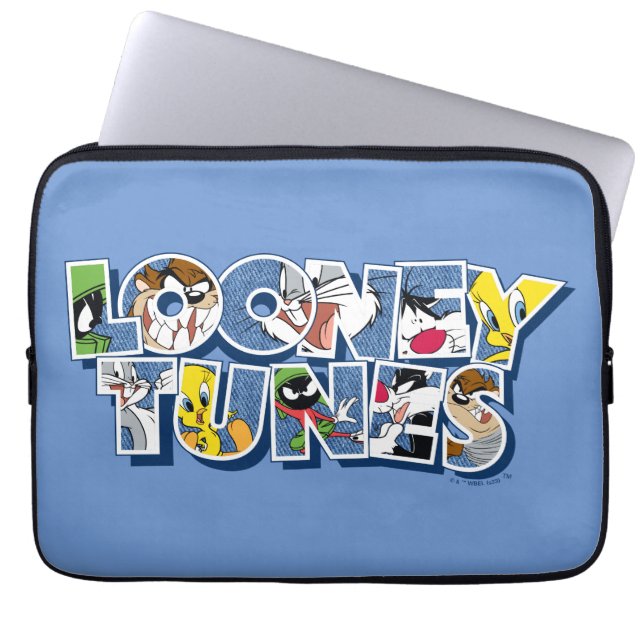 LOONEY TUNES™-tekens in letters Laptop Sleeve (Voorkant)