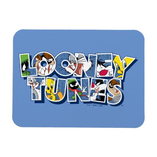 LOONEY TUNES™-tekens in letters Magneet (Horizontaal)