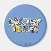 LOONEY TUNES™-tekens in letters Magneet (Voorkant)