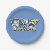 LOONEY TUNES™-tekens in letters Papieren Bordje (Voorkant)