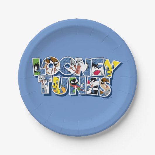 LOONEY TUNES™-tekens in letters Papieren Bordje (Voorkant)