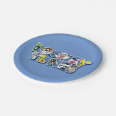 LOONEY TUNES™-tekens in letters Papieren Bordje (Gekanteld)
