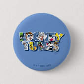 LOONEY TUNES™-tekens in letters Ronde Button 5,7 Cm (Voorkant)