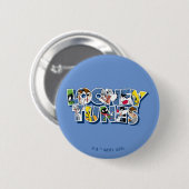 LOONEY TUNES™-tekens in letters Ronde Button 5,7 Cm (Voorkant /achterkant)