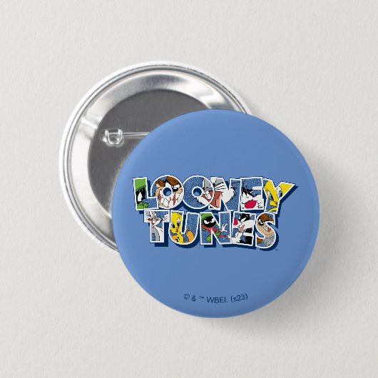 LOONEY TUNES™-tekens in letters Ronde Button 5,7 Cm (Voorkant /achterkant)