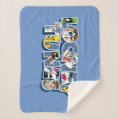 LOONEY TUNES™-tekens in letters Sherpa Deken (Voorkant)
