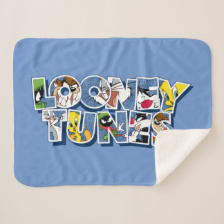 LOONEY TUNES™-tekens in letters Sherpa Deken