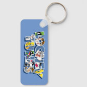 LOONEY TUNES™-tekens in letters Sleutelhanger (Achterkant)