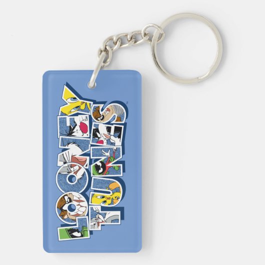 LOONEY TUNES™-tekens in letters Sleutelhanger (achterkant)