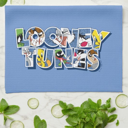 LOONEY TUNES™-tekens in letters Theedoek (Gevouwen)
