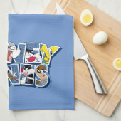 LOONEY TUNES™-tekens in letters Theedoek (Quarter Fold)